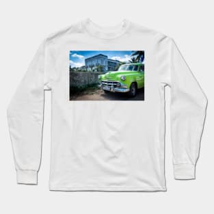 American car from the 50's in Havana, Cuba Long Sleeve T-Shirt